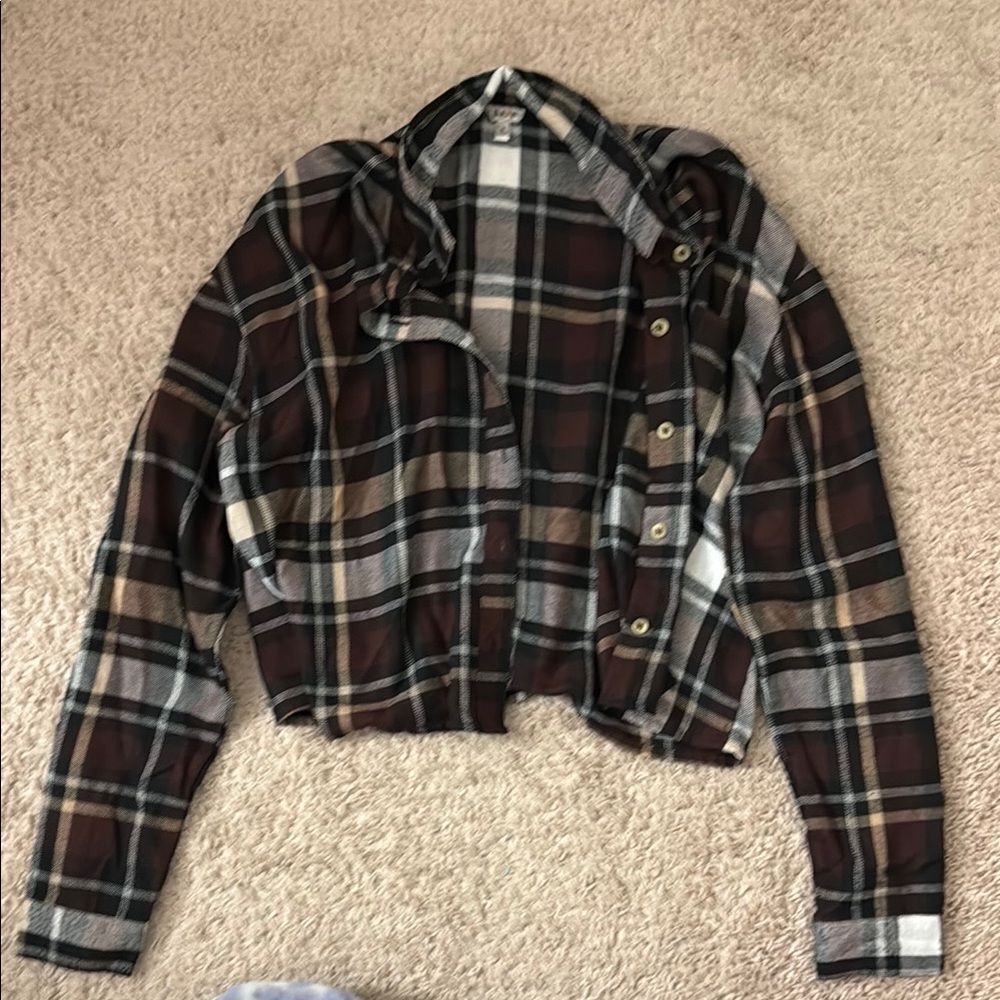Plaid Button-Up Shirt